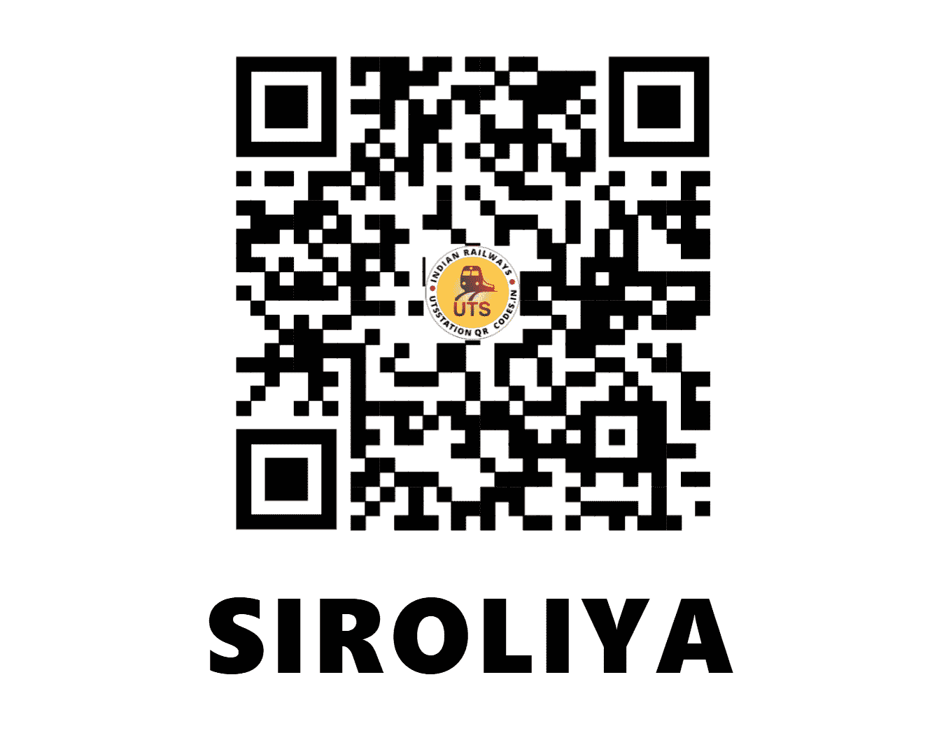UTS QR Code for SIROLIYA - SYO - WC (MADHYA PRADESH)